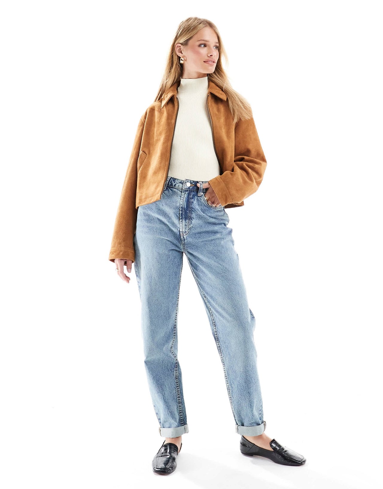 ASOS DESIGN high rise relaxed mom jean in vintage wash - ASOS Sample Sale EU Store