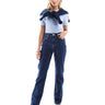 ASOS DESIGN high rise slim straight jean in rinse