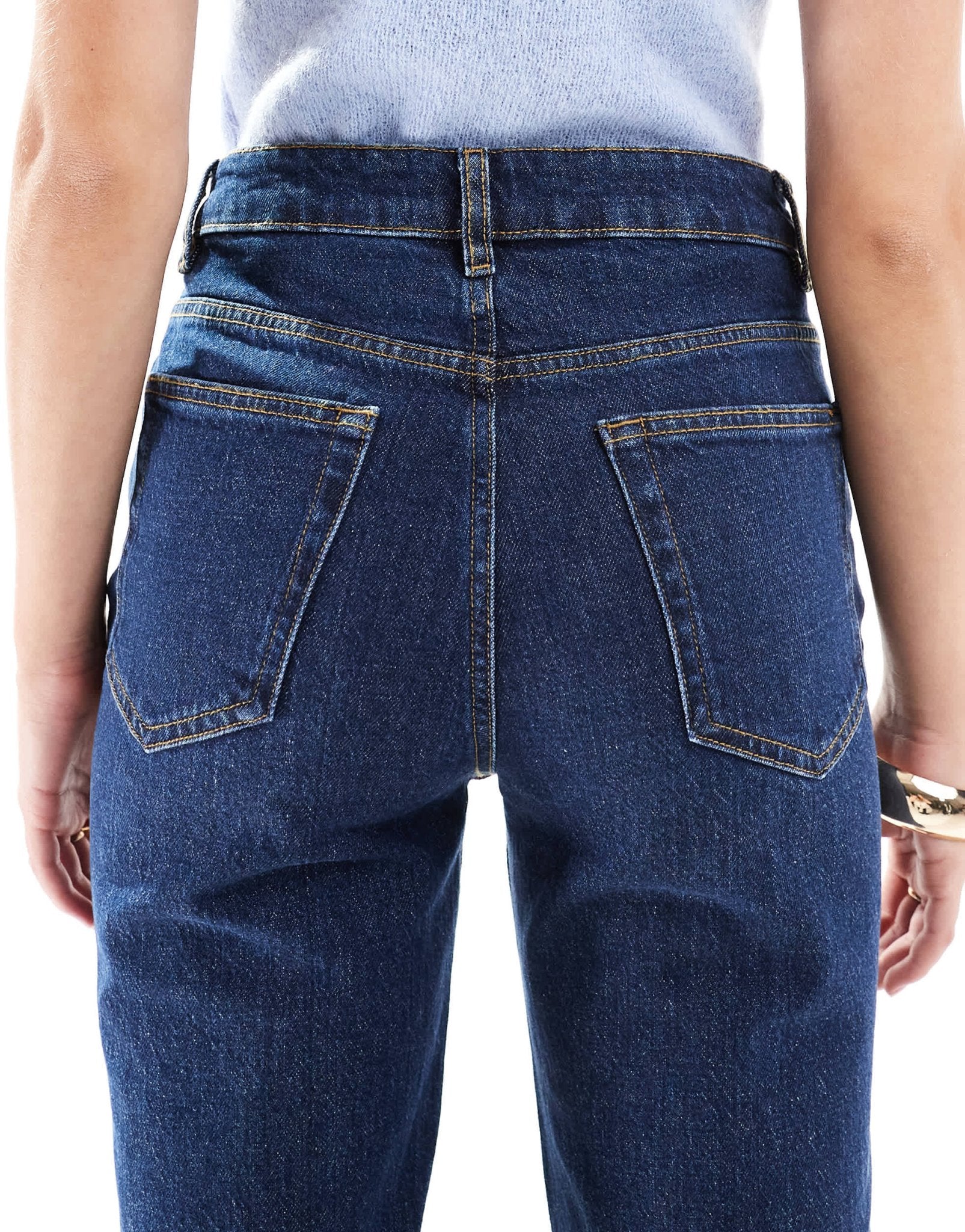 ASOS DESIGN high rise slim straight jean in rinse - ASOS Sample Sale EU Store