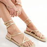 ASOS DESIGN Jadine strappy espadrille sandals in gold
