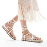 ASOS DESIGN Jadine strappy espadrille sandals in white