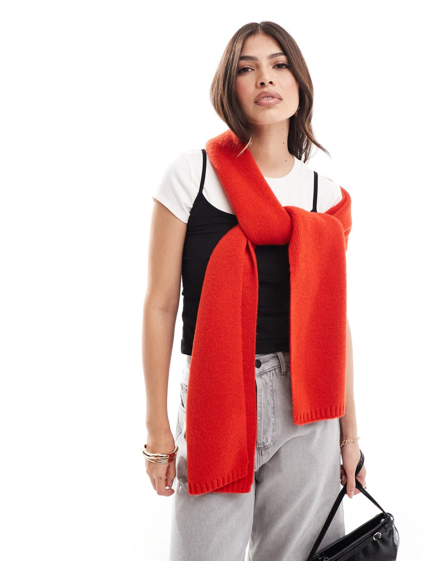 ASOS DESIGN knit scarf in red - ASOS Sample Sale EU Store