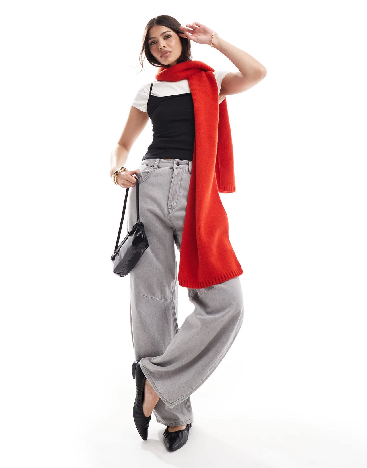 ASOS DESIGN knit scarf in red - ASOS Sample Sale EU Store