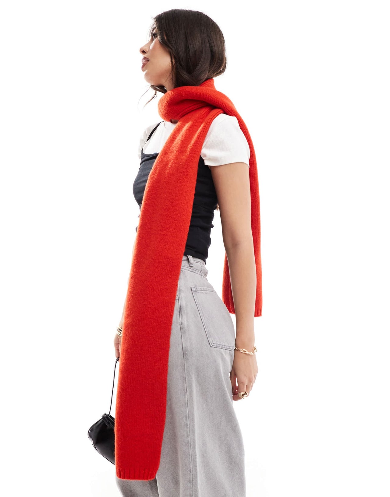 ASOS DESIGN knit scarf in red - ASOS Sample Sale EU Store