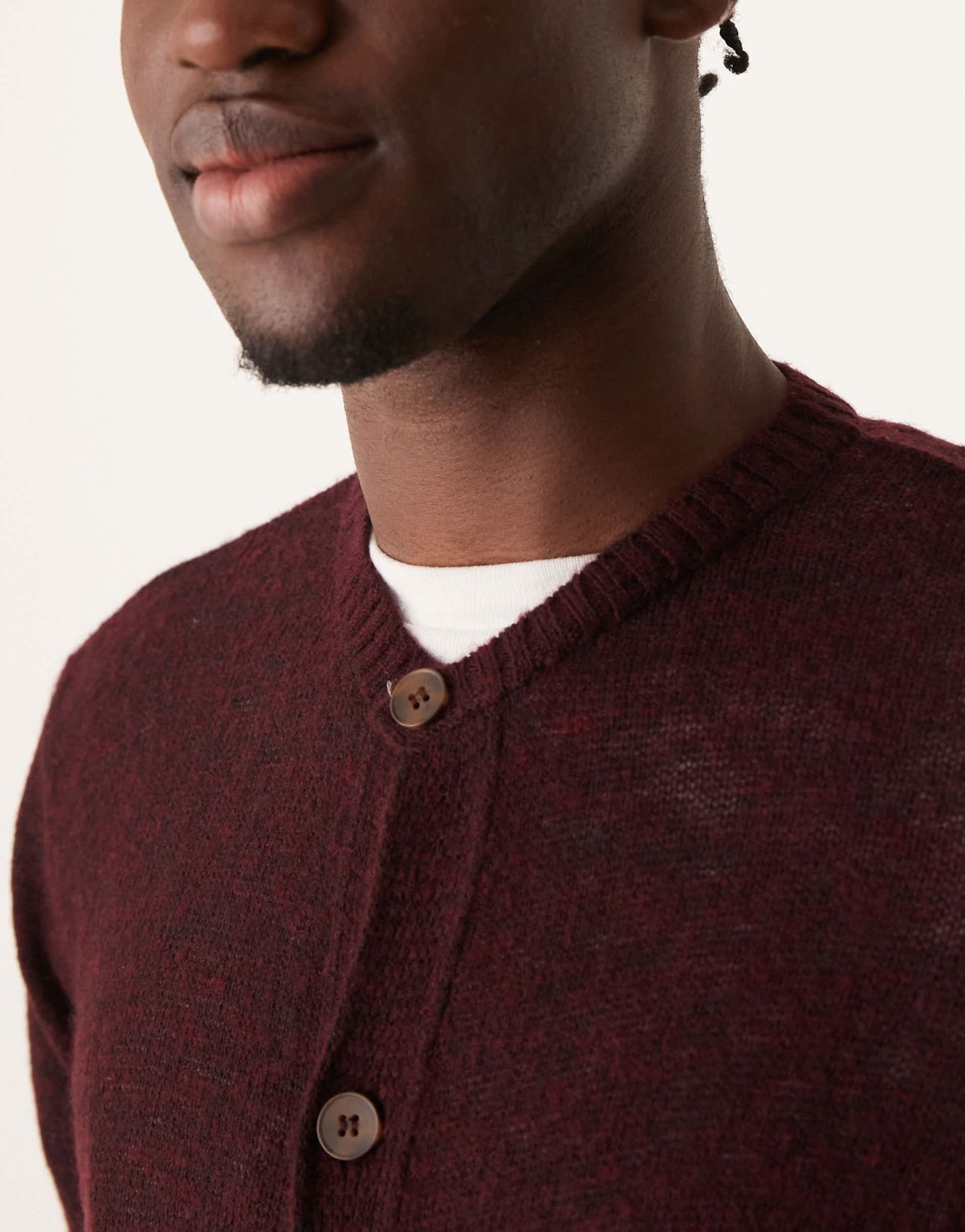 ASOS DESIGN knitted cardigan in burgundy - ASOS Sample Sale EU Store