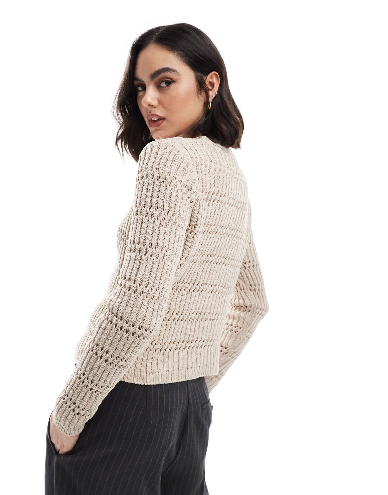 ASOS DESIGN knitted cardigan with toggle buttons in cream - ASOS Sample Sale EU Store