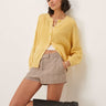 Cardigan raglan tricoté ASOS DESIGN en jaune buttermilk