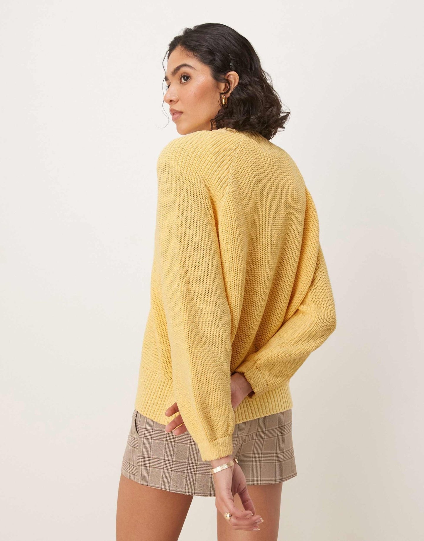 ASOS DESIGN knitted raglan cardigan in buttermilk yellow - ASOS Sample Sale EU Store