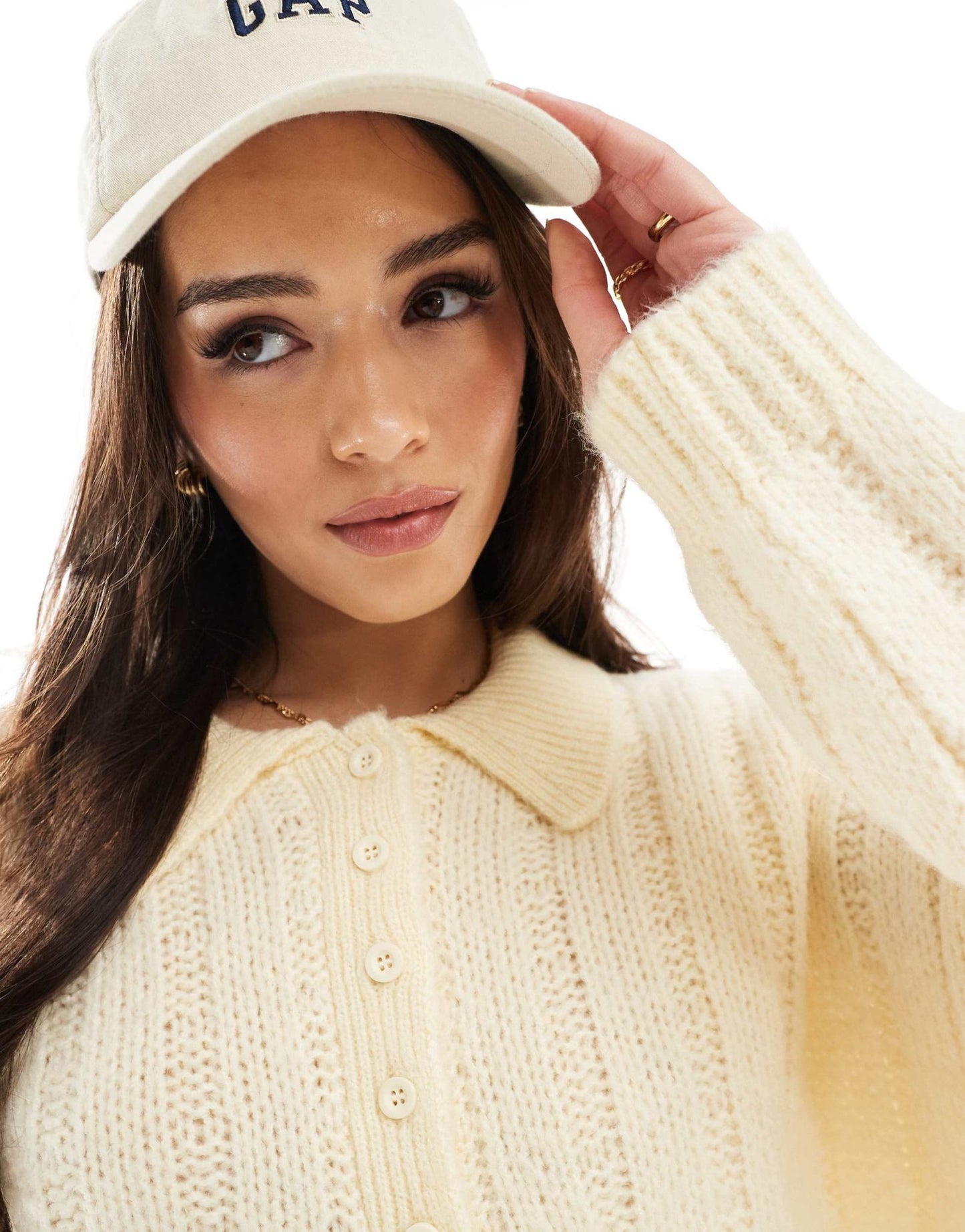 ASOS DESIGN knitted stitch polo shirt in buttermilk - ASOS Sample Sale EU Store