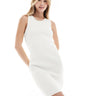 ASOS DESIGN knitted tank mini dress in white