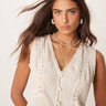 ASOS DESIGN gilet à bordure en dentelle crème