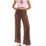 Pantalon large en dentelle ASOS DESIGN en marron