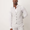ASOS DESIGN linen blend skinny suit waistcoat in grey