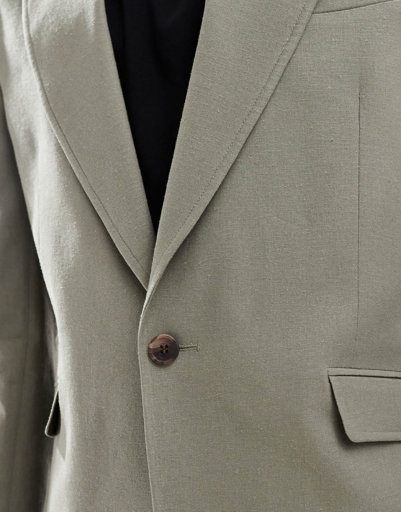 ASOS DESIGN linen blend slim suit jacket in khaki - ASOS Sample Sale EU Store