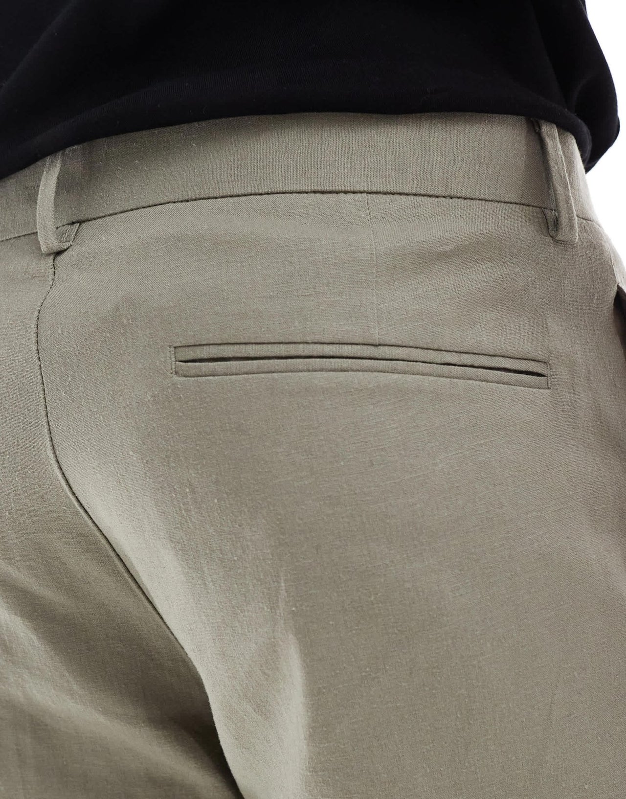 ASOS DESIGN linen blend slim suit trousers in khaki - ASOS Sample Sale EU Store