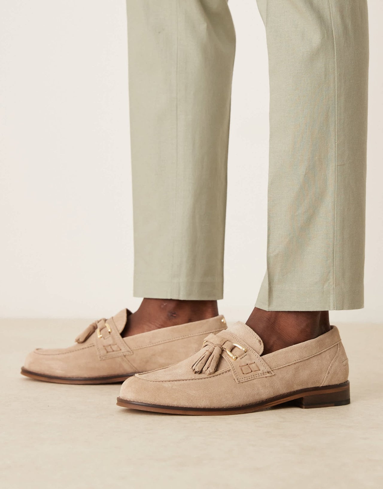 ASOS DESIGN linen blend slim suit trousers in sage green - ASOS Sample Sale EU Store