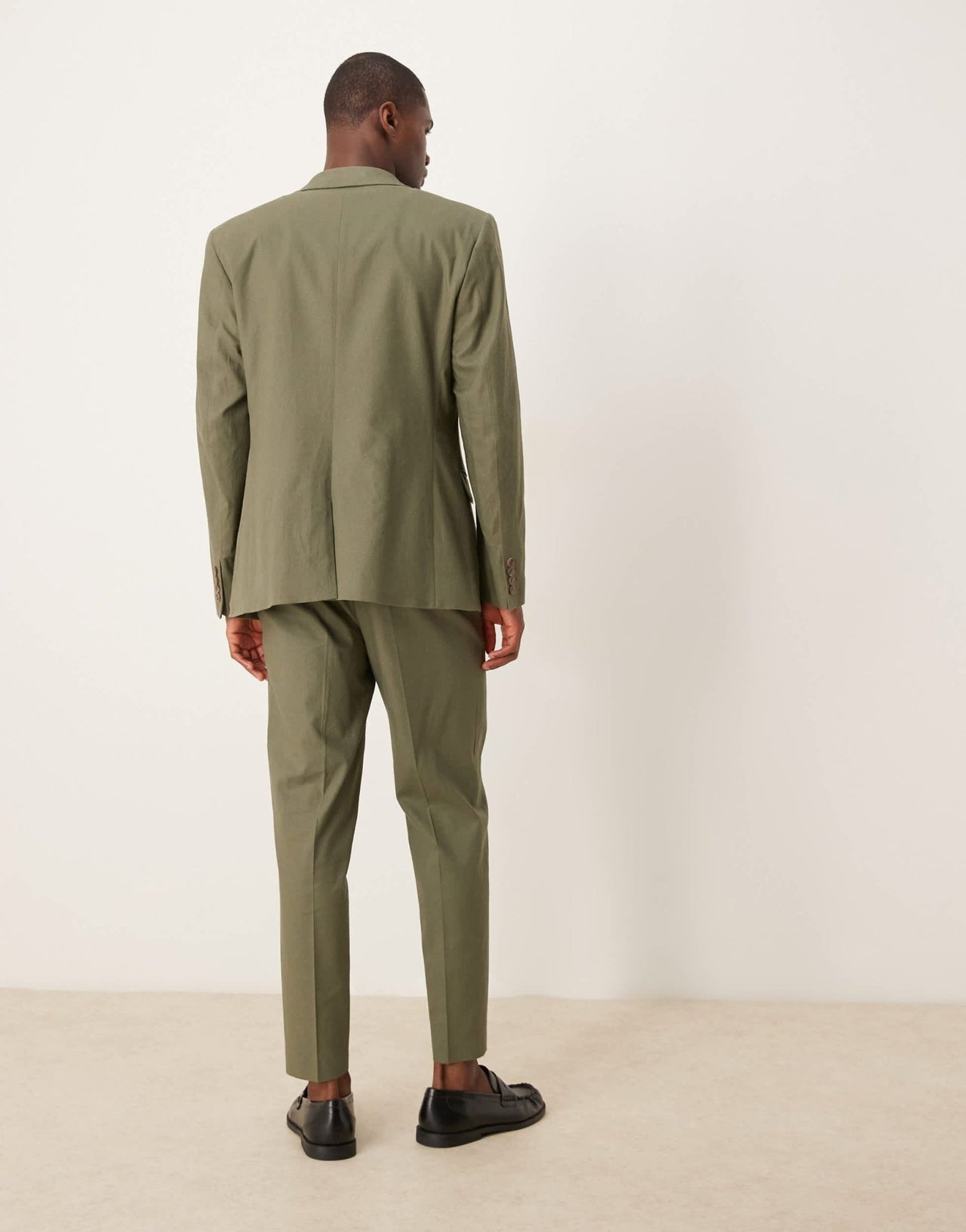 ASOS DESIGN linen blend tapered suit trousers in green - MGREEN - ASOS Sample Sale EU Store