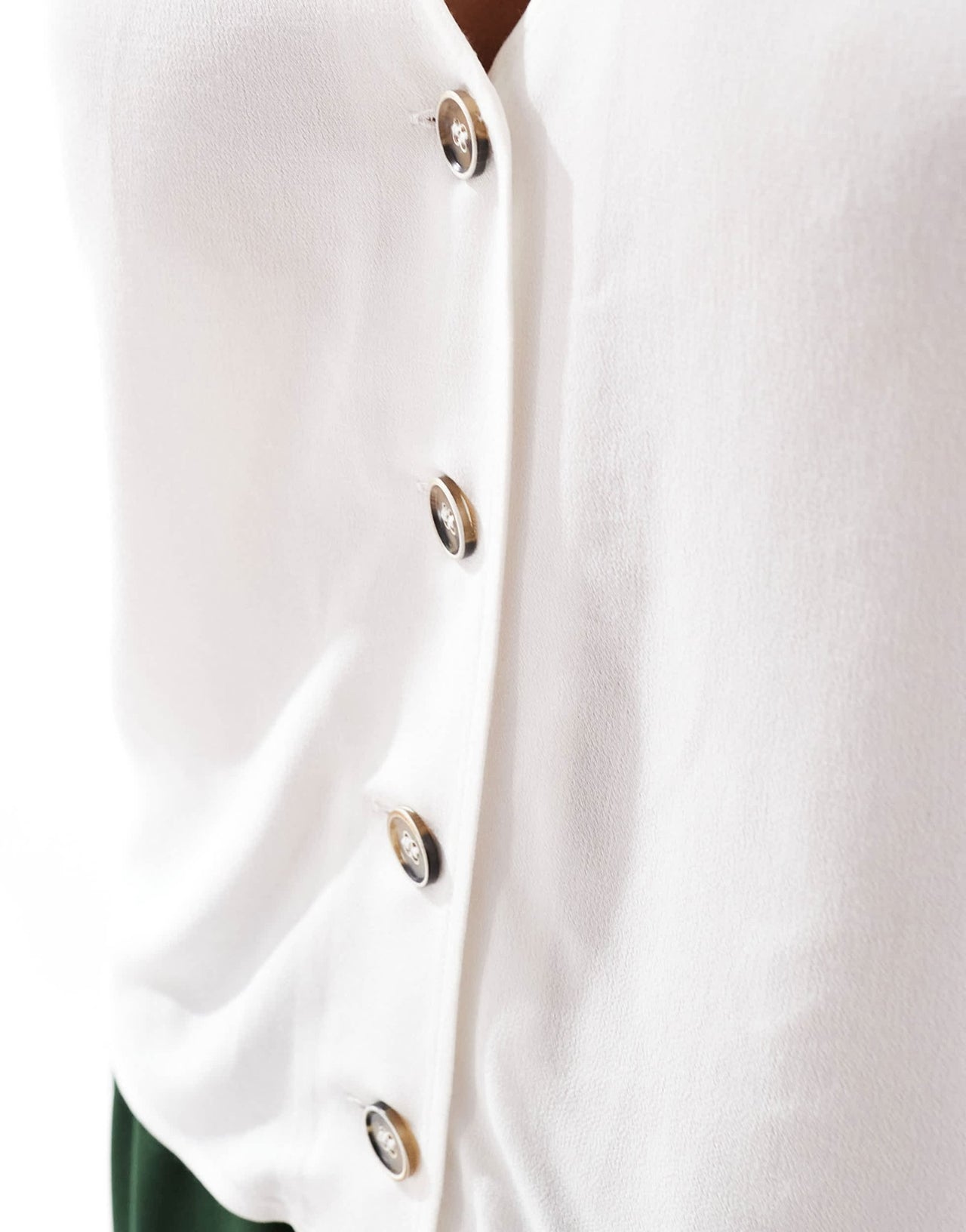 ASOS DESIGN linen look waistcoat in white - ASOS Sample Sale EU Store