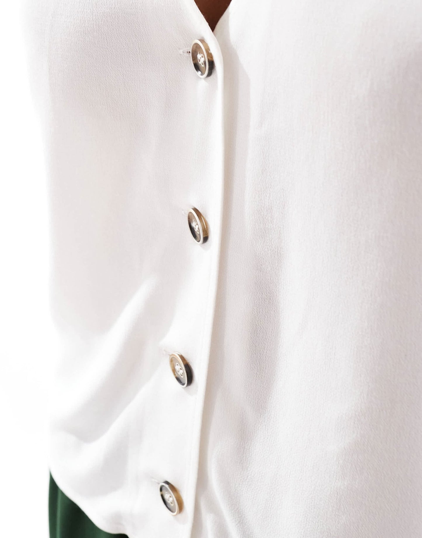 ASOS DESIGN linen look waistcoat in white - ASOS Sample Sale EU Store