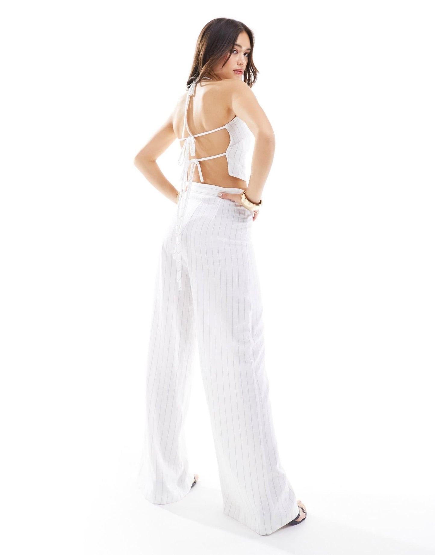 ASOS DESIGN linen pinstripe trouser co - ord - ASOS Sample Sale EU Store