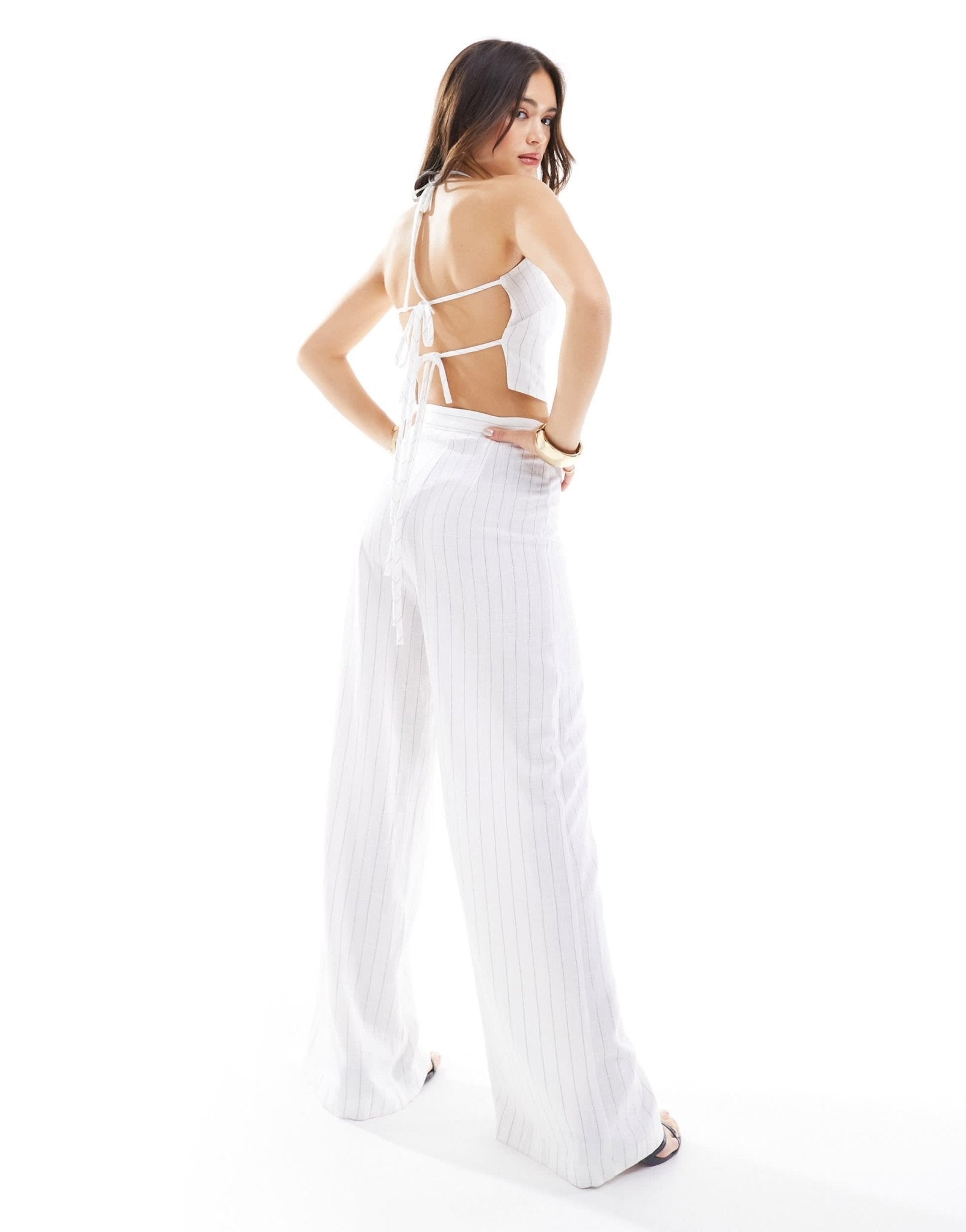 ASOS DESIGN linen pinstripe trouser co - ord - ASOS Sample Sale EU Store