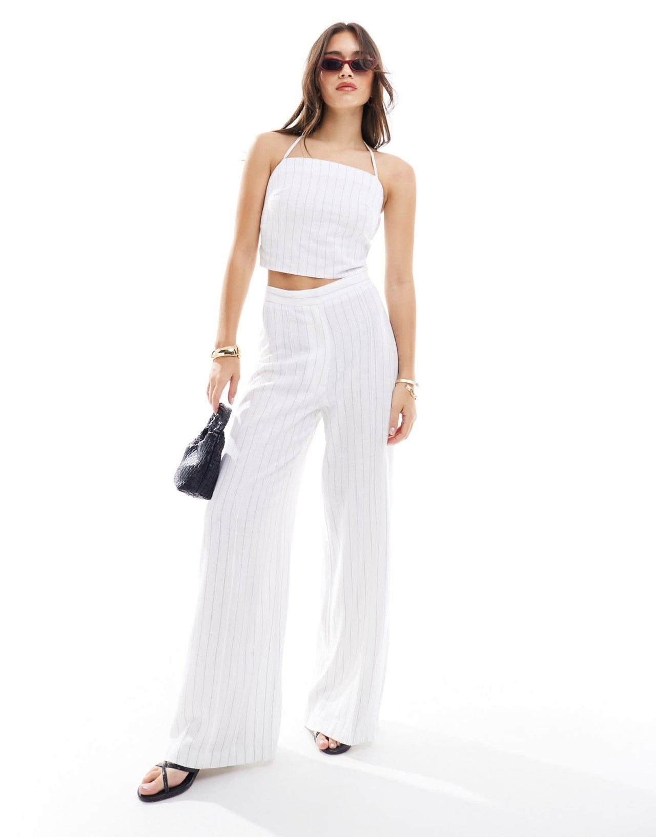 ASOS DESIGN linen pinstripe trouser co - ord - ASOS Sample Sale EU Store