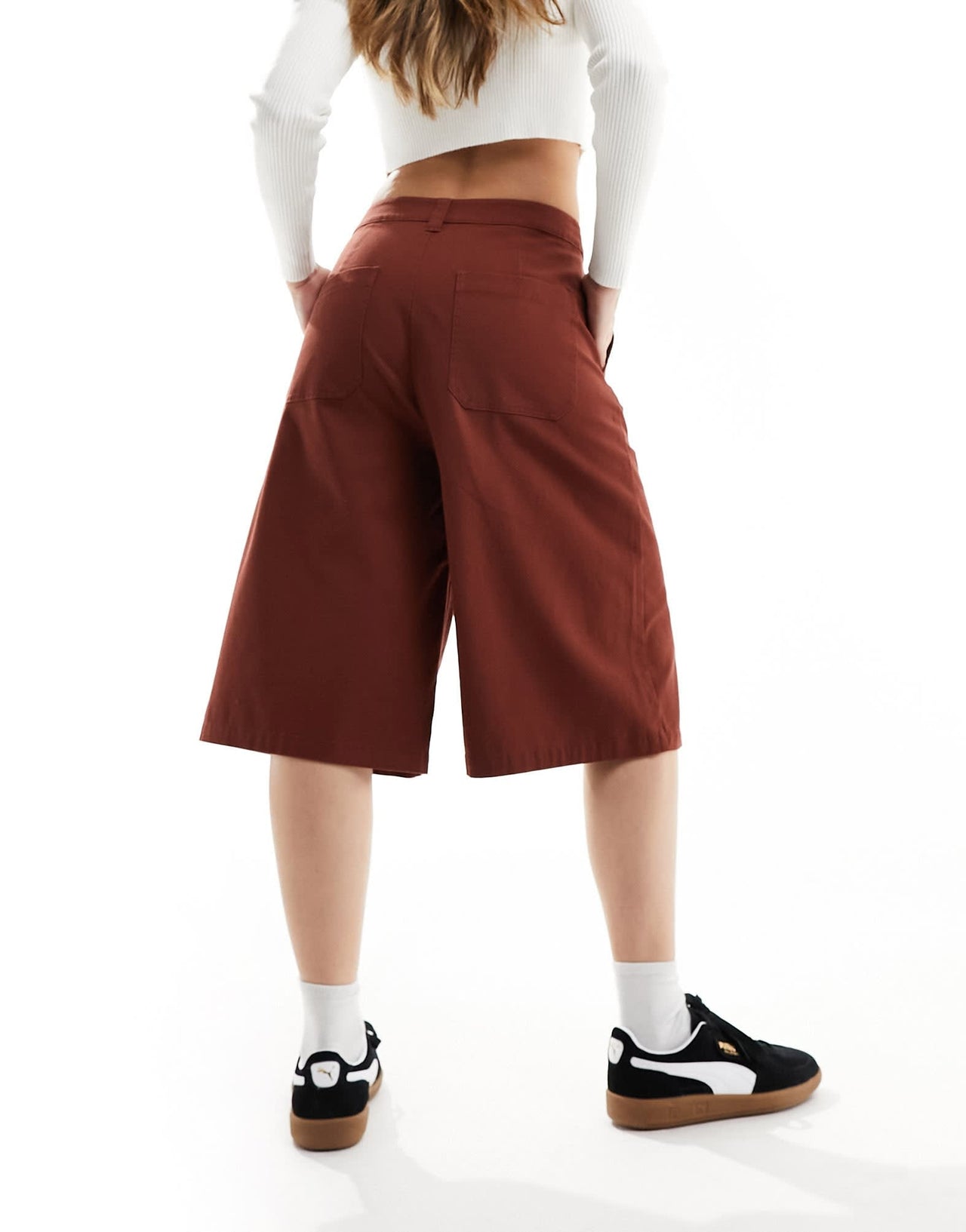 ASOS DESIGN longline short in brown - ASOS Sample Sale EU Store