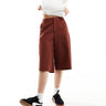 ASOS DESIGN longline short in brown