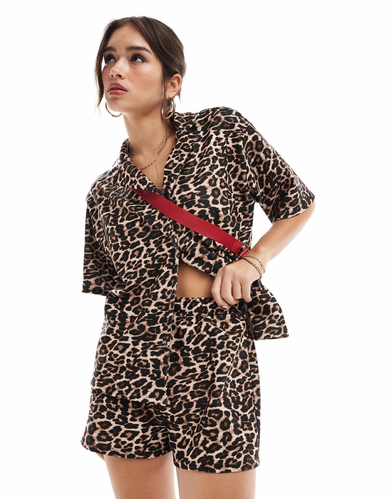 ASOS DESIGN longline short in leopard print - ASOS Sample Sale EU Store