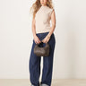 ASOS DESIGN loose fit super soft tank with grown on neck in cream