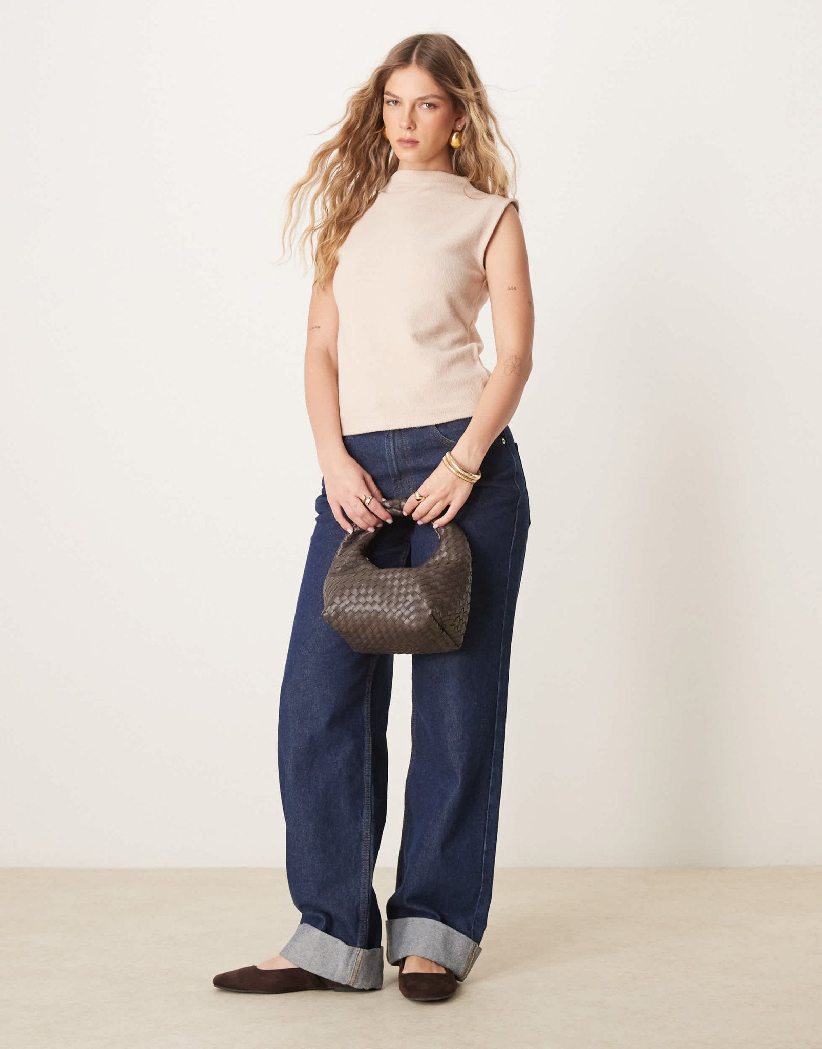 ASOS DESIGN loose fit super soft tank with grown on neck in cream - ASOS Sample Sale EU Store