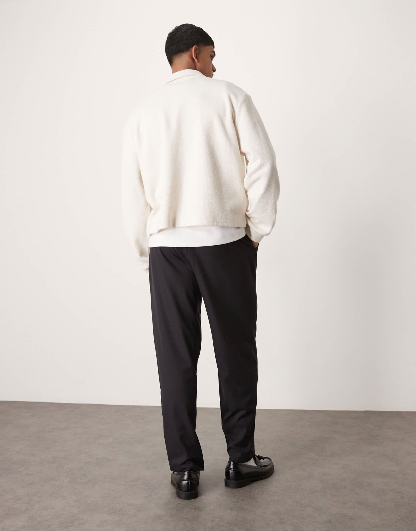 ASOS DESIGN loose skater fit smart trousers in washed black - ASOS Sample Sale EU Store