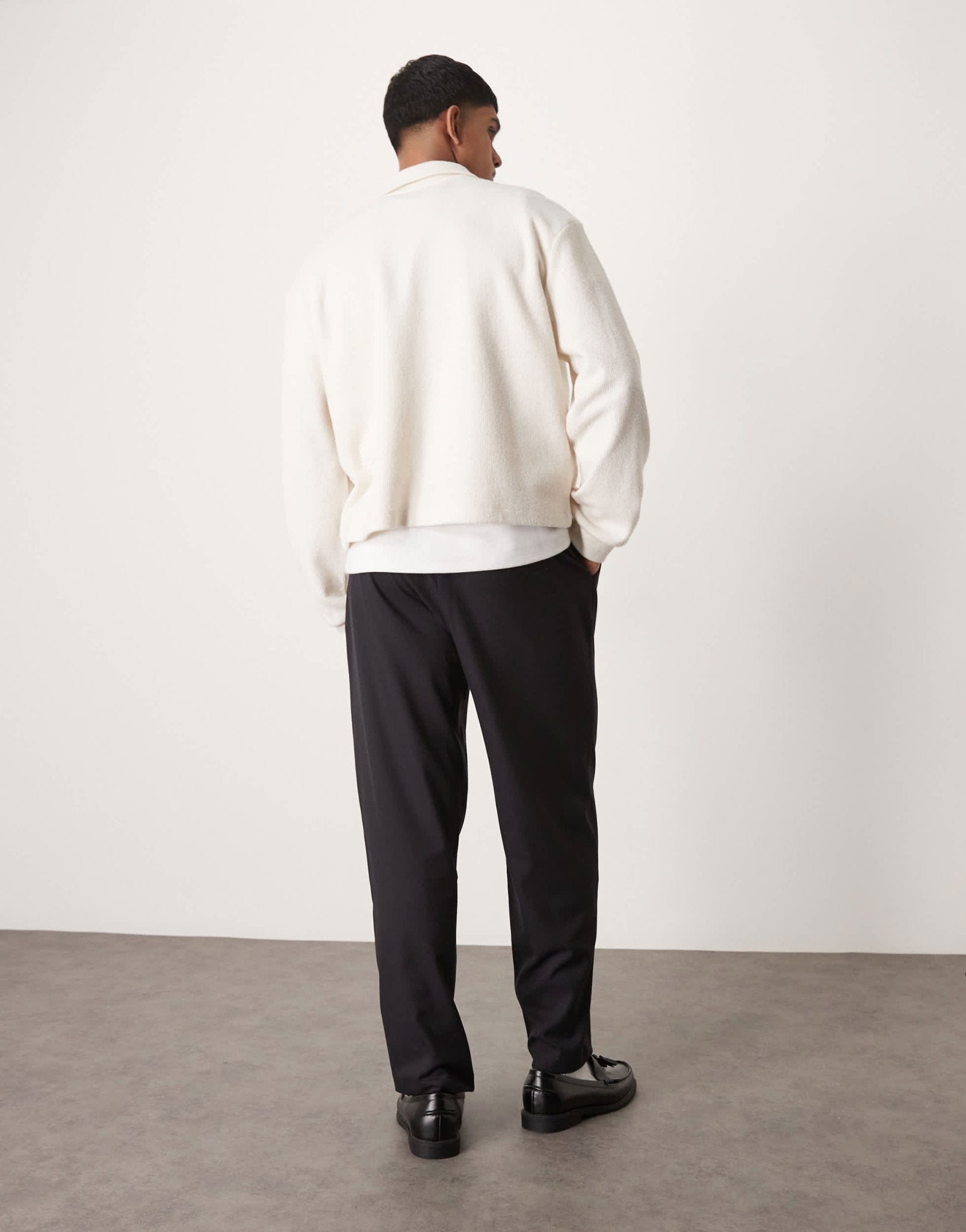 ASOS DESIGN loose skater fit smart trousers in washed black - ASOS Sample Sale EU Store