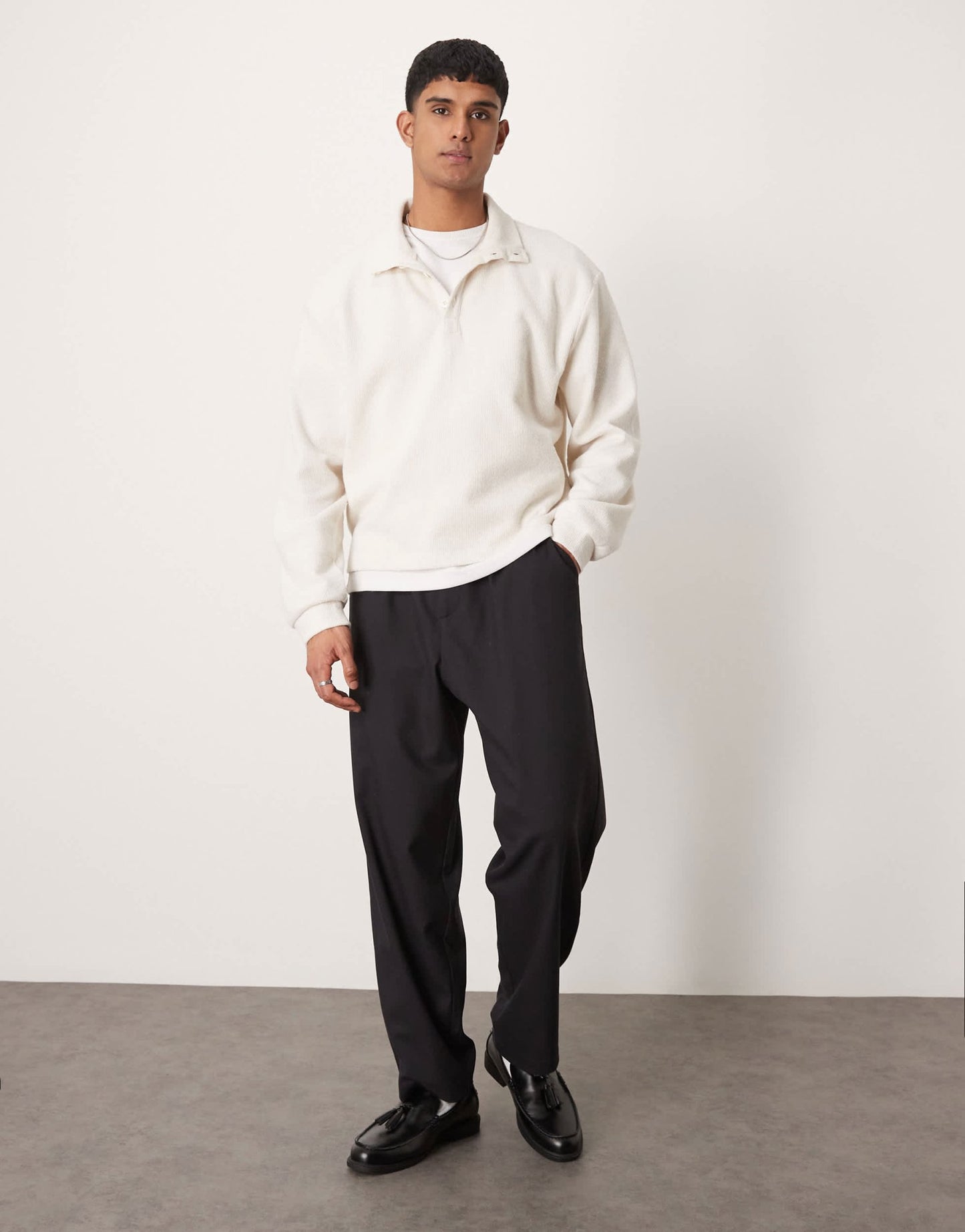 ASOS DESIGN loose skater fit smart trousers in washed black - ASOS Sample Sale EU Store