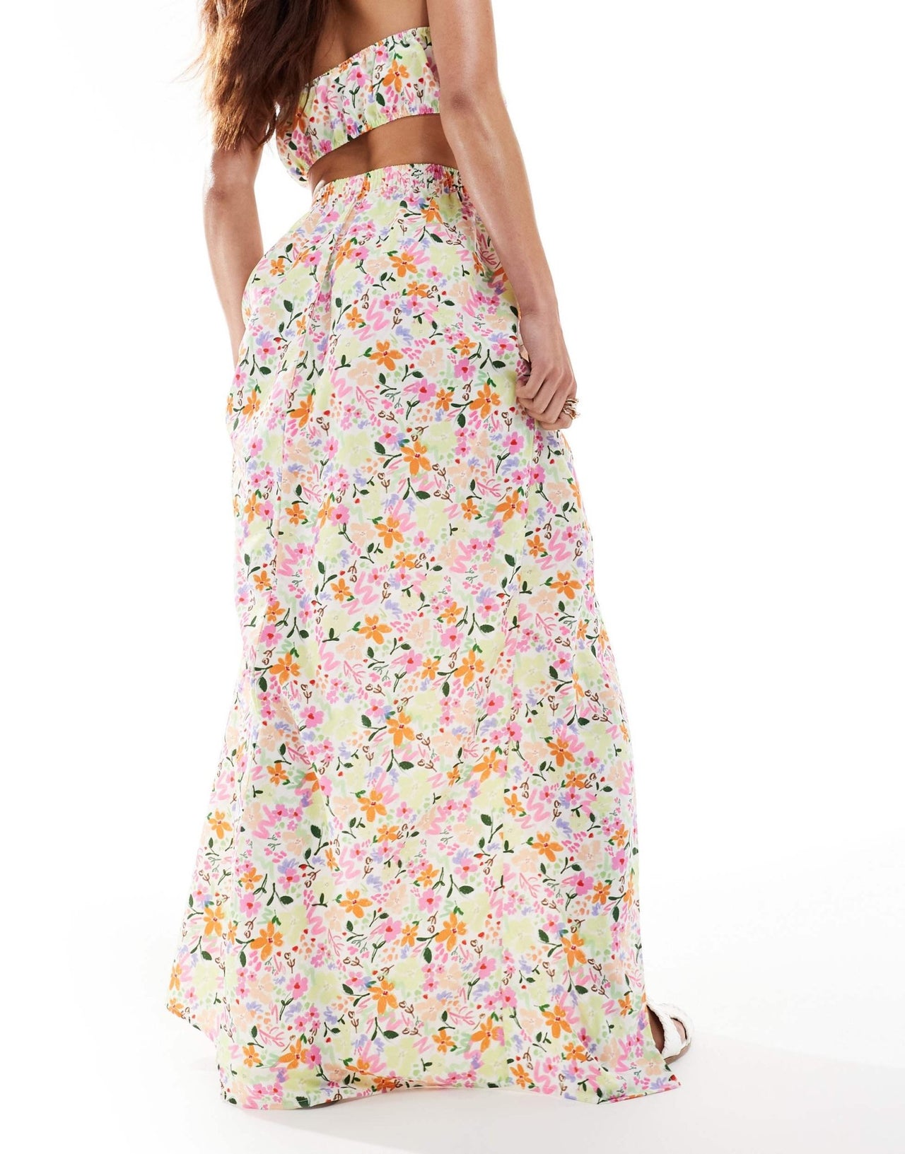 ASOS DESIGN maxi beach skirt co - ord in scribble floral print - ASOS Sample Sale EU Store