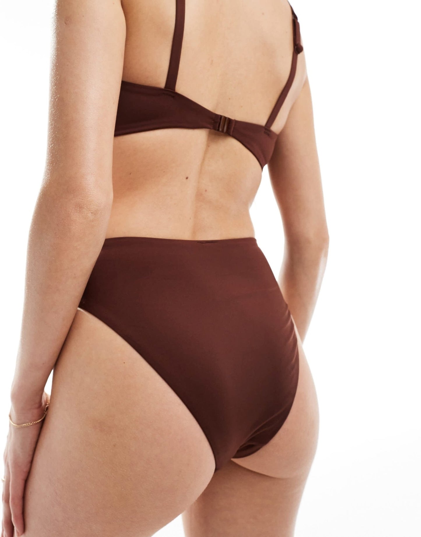 ASOS DESIGN Maya mix & match high leg high waist bikini bottom in chocolate brown - ASOS Sample Sale EU Store