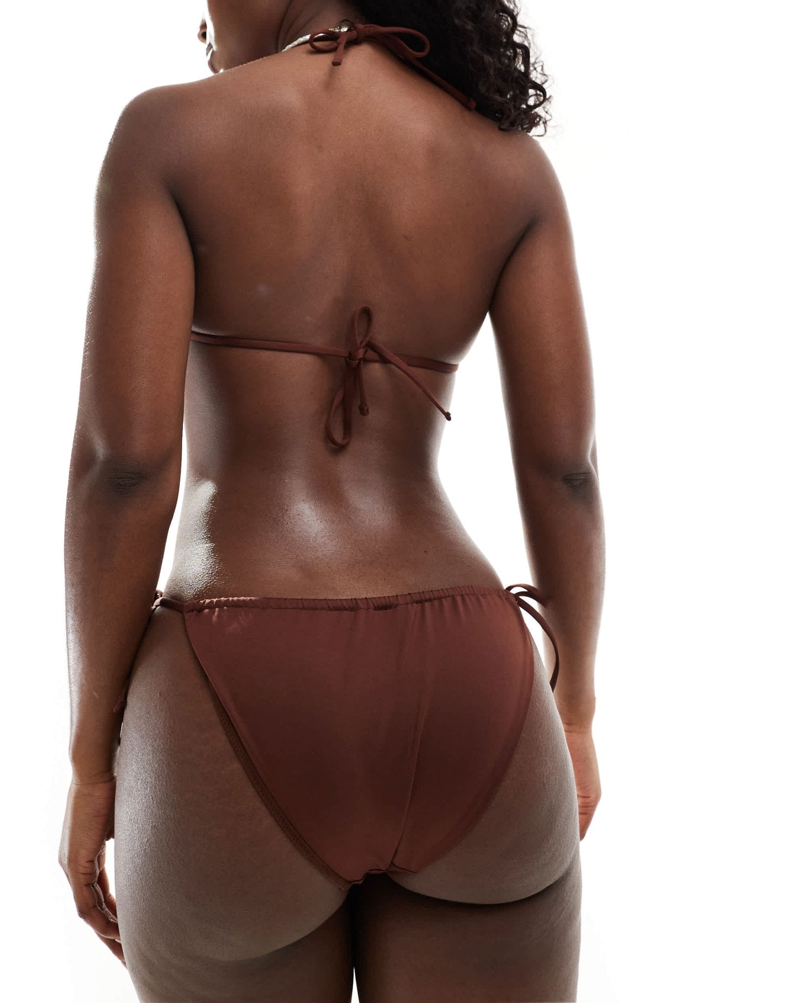 ASOS DESIGN Maya mix & match tie side bikini bottom in chocolate brown - ASOS Sample Sale EU Store