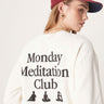Pull ASOS DESIGN à imprimé puff club méditation, ivoire