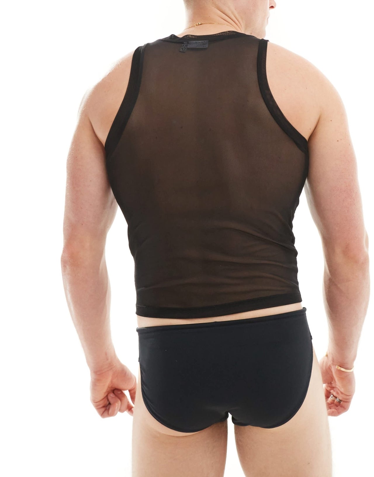 ASOS DESIGN mesh vest with diamante in black - ASOS Sample Sale EU Store