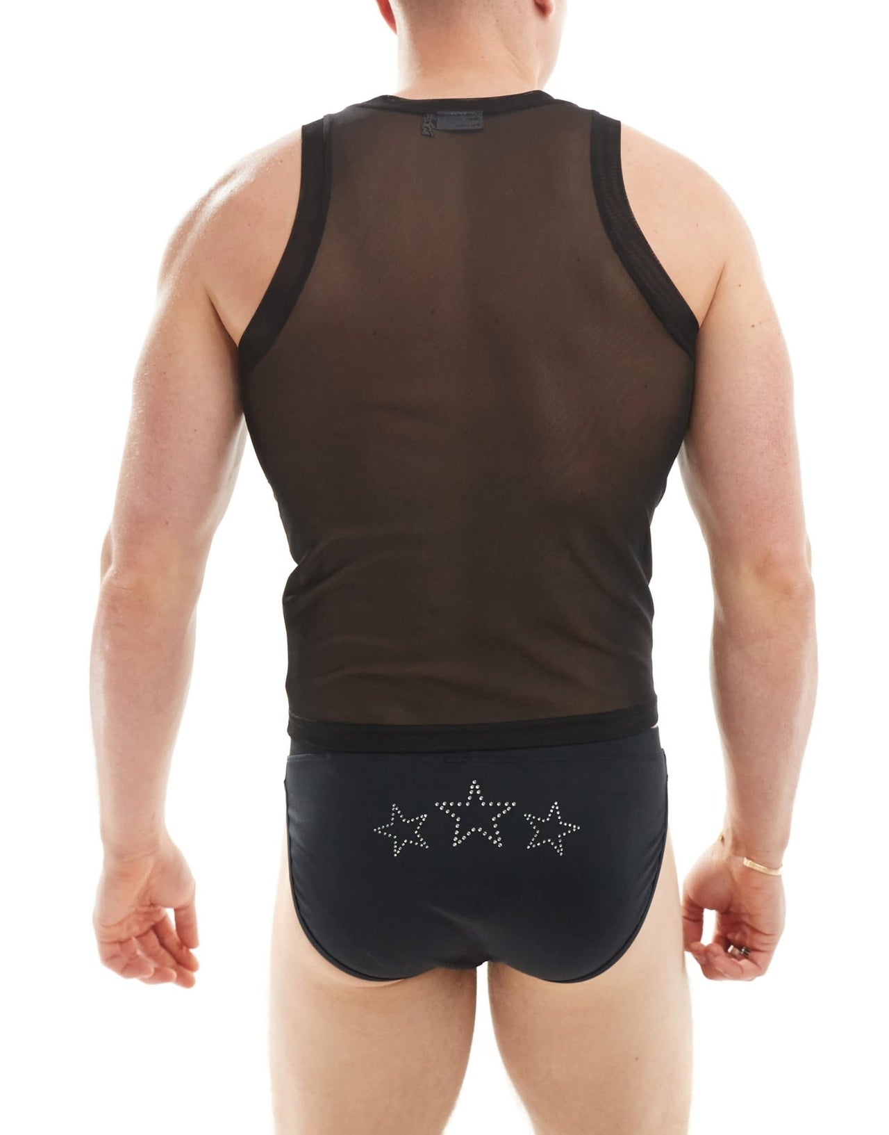 ASOS DESIGN mesh vest with diamante stars - ASOS Sample Sale EU Store