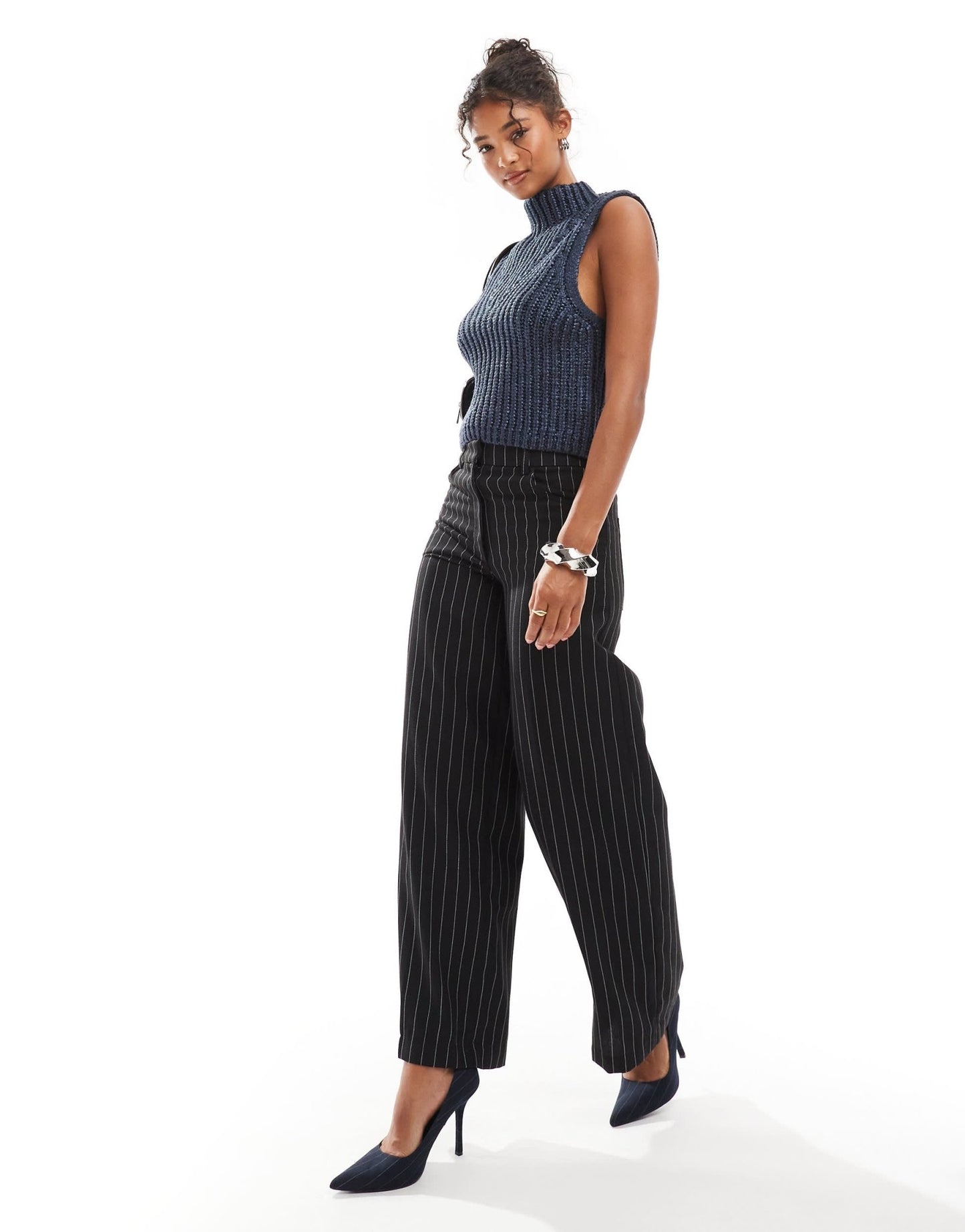 ASOS DESIGN metallic knitted high neck tank - ASOS Sample Sale EU Store