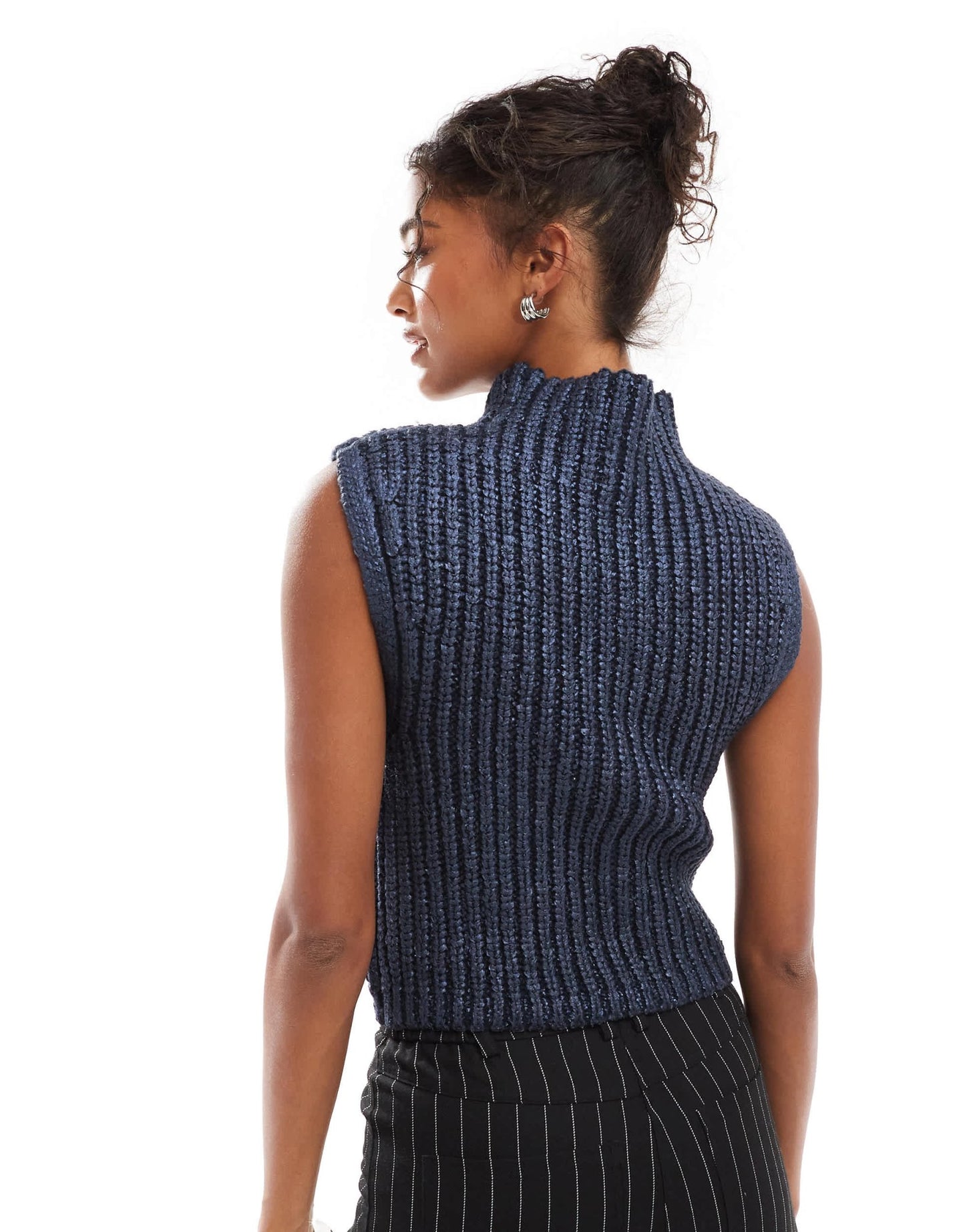 ASOS DESIGN metallic knitted high neck tank - ASOS Sample Sale EU Store