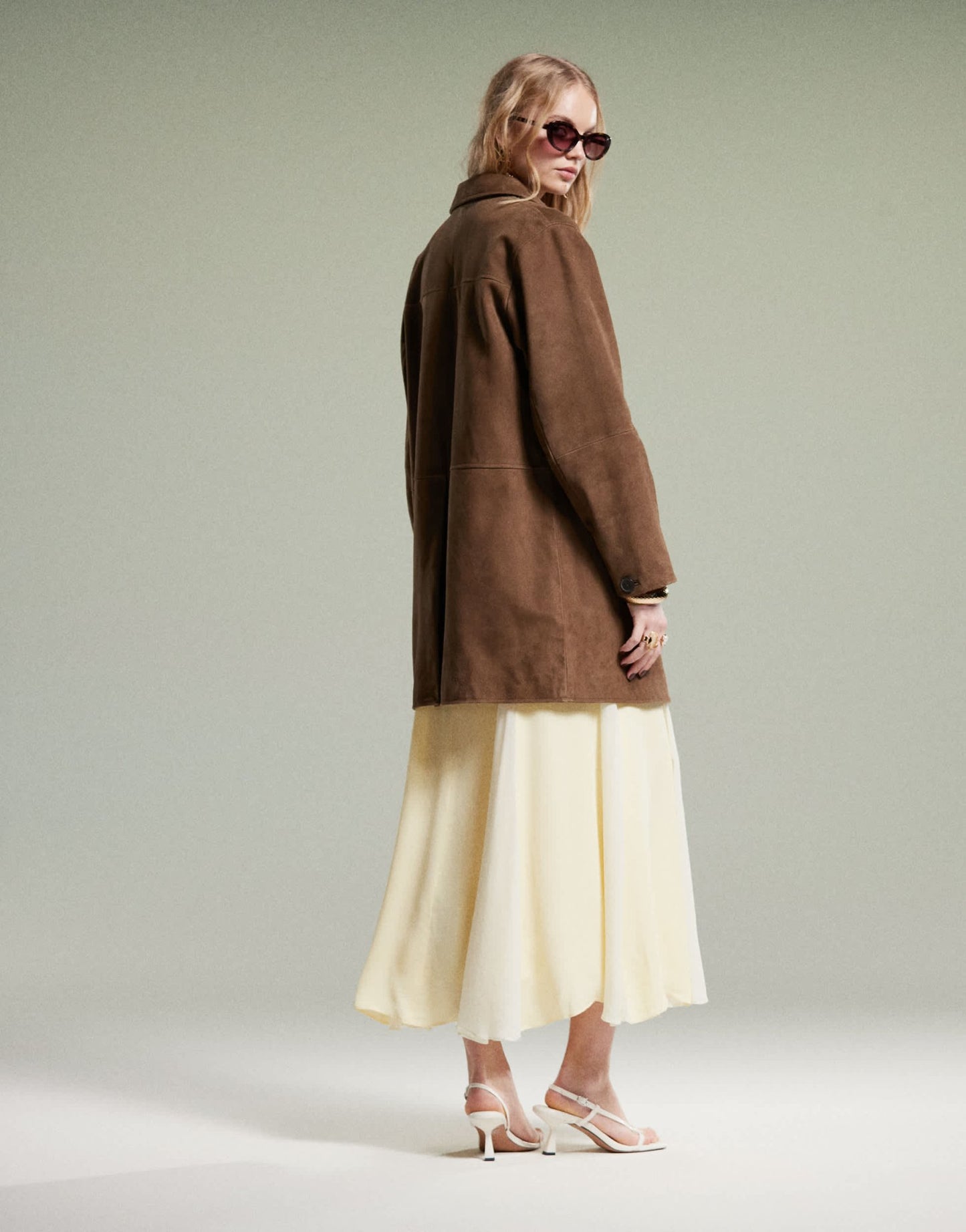 ASOS DESIGN mid length real suede jacket in mocha - ASOS Sample Sale EU Store