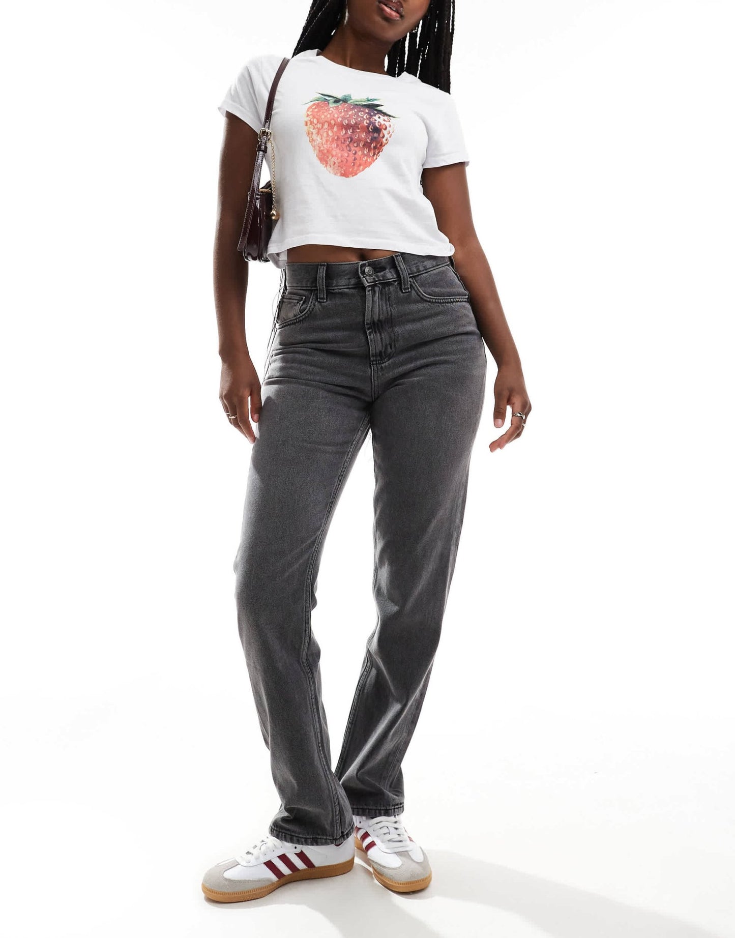 ASOS DESIGN mid rise straight jeans in grey - ASOS Sample Sale EU Store