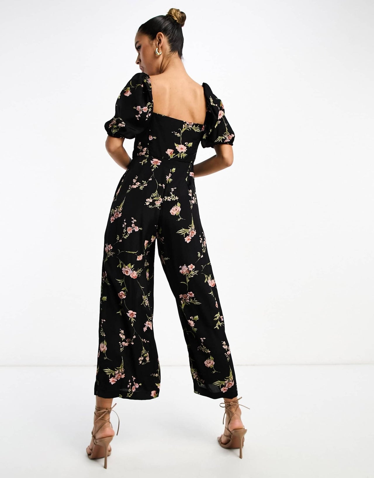 ASOS DESIGN milkmaid jumpsuit in floral print - ASOS Sample Sale EU Store