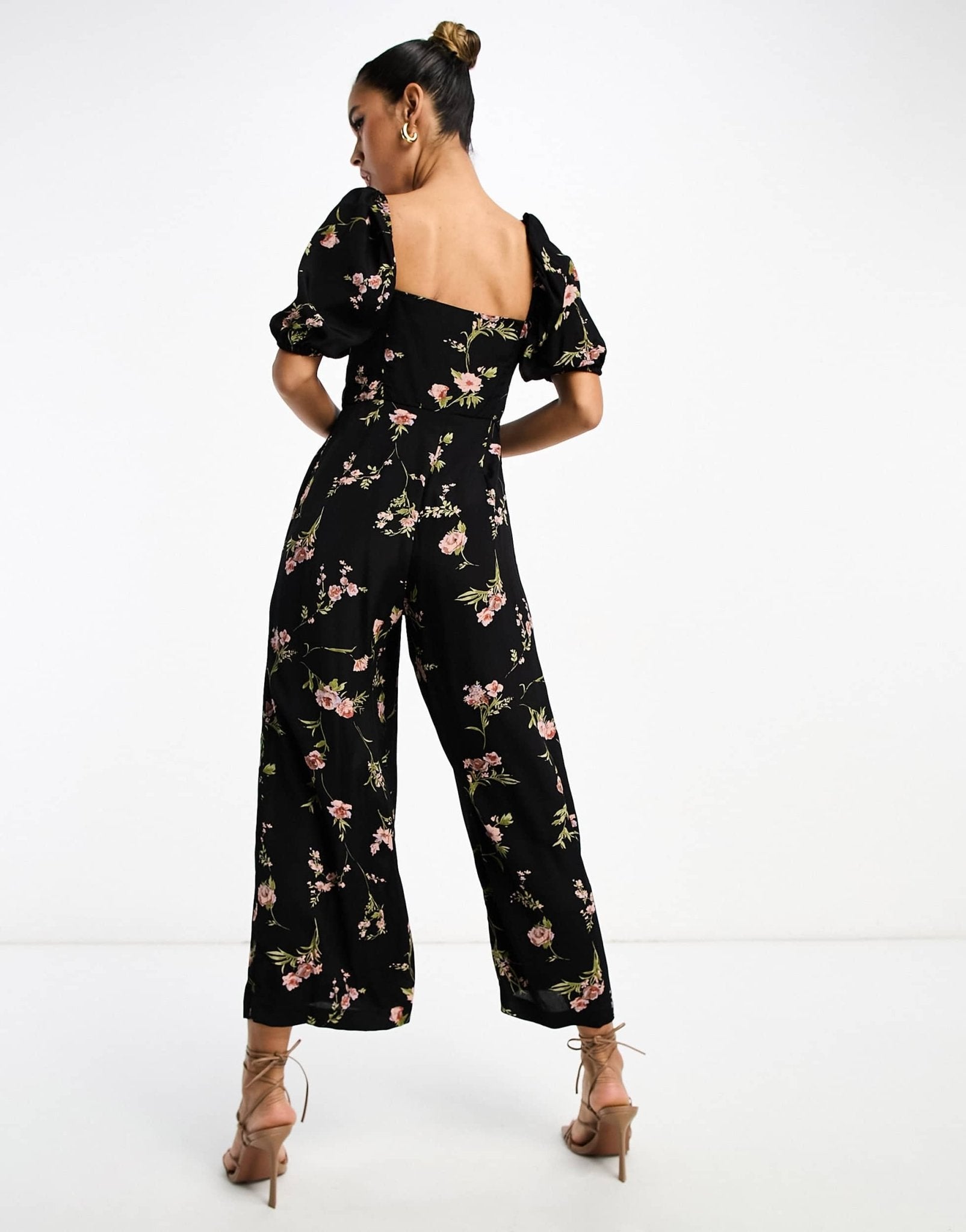 ASOS DESIGN milkmaid jumpsuit in floral print - ASOS Sample Sale EU Store