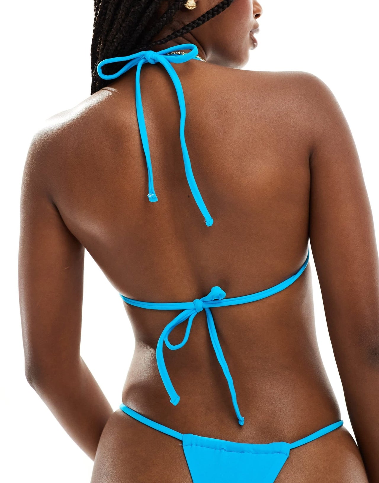 ASOS DESIGN mix and match micro triangle bikini top in bright blue - ASOS Sample Sale EU Store