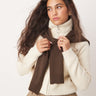 ASOS DESIGN mock jumper scarf in chocolate