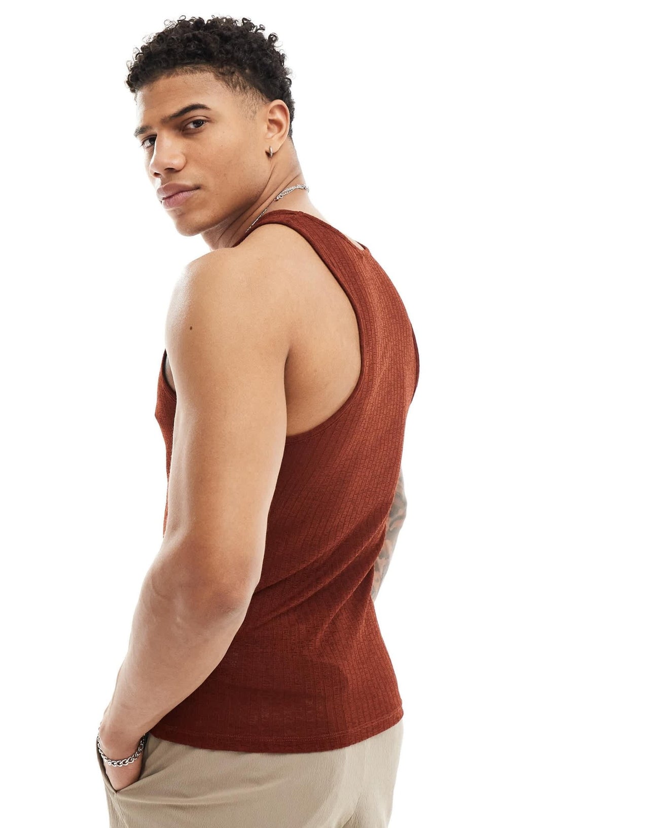 ASOS DESIGN muscle fit racer vest in sheer fabrication - ASOS Sample Sale EU Store