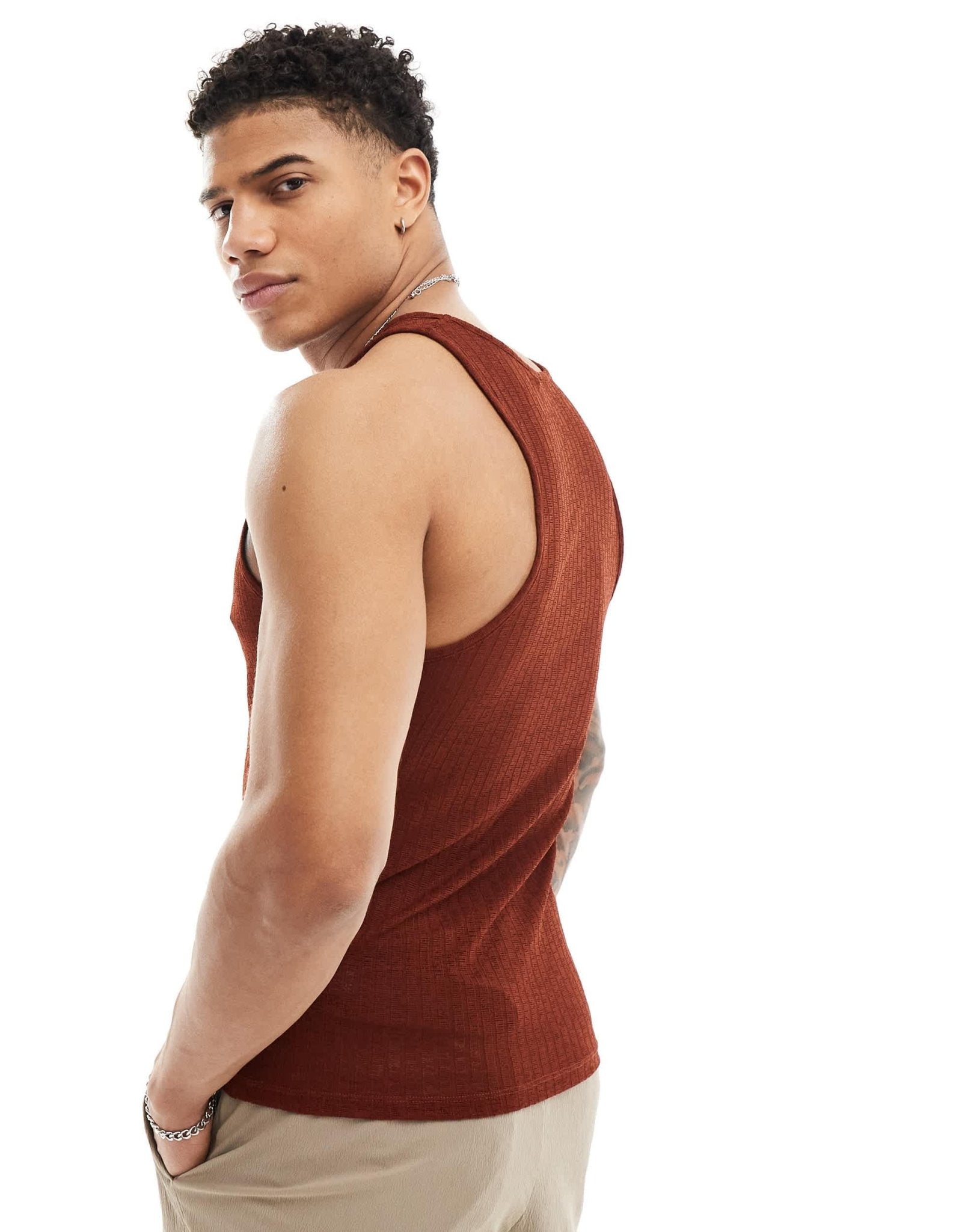 ASOS DESIGN muscle fit racer vest in sheer fabrication - ASOS Sample Sale EU Store